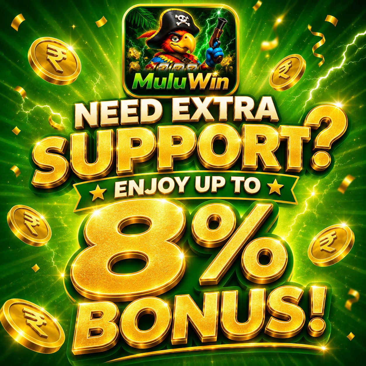 Mulu Win 8% Extra Support Bonus